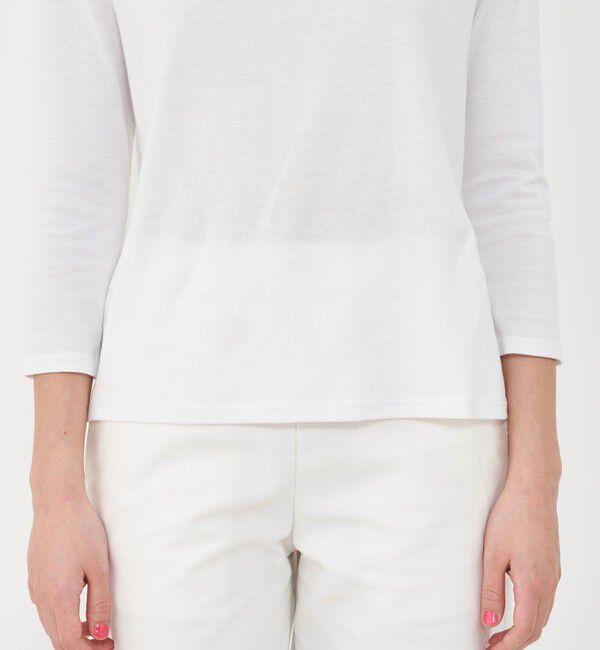 GALERIE VIE「パウダーコットン ボートネックプルオーバー」|Tシャツ・カットソー|