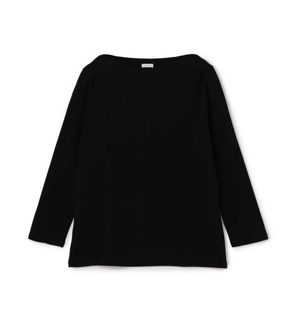 GALERIE VIE「パウダーコットン ボートネックプルオーバー」|Tシャツ・カットソー|19 ブラック
