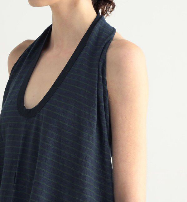 BACCA「リネンボーダー ホルターネックカットソー」|Tシャツ・カットソー|