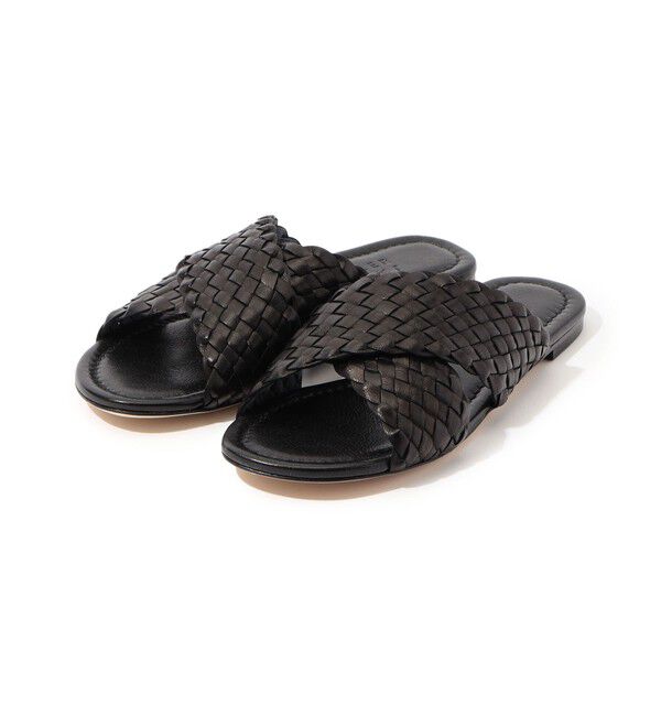 TOMORROWLAND GOODS「Jamie Haller ウーブン ストラップ スライドサンダル」|サンダル|19 ブラック