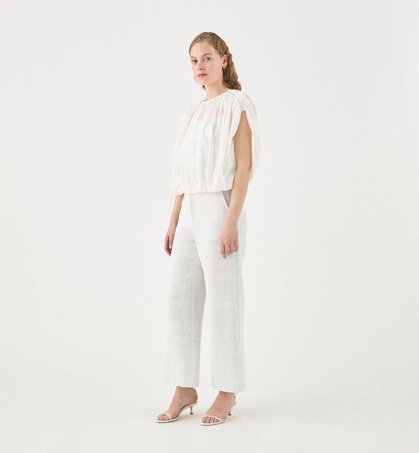 TOMORROWLAND collection「シルバードットプリント バブルギャザーブラウス」|シャツ・ブラウス|