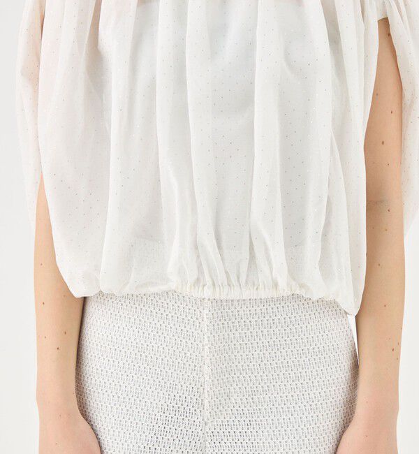 TOMORROWLAND collection「シルバードットプリント バブルギャザーブラウス」|シャツ・ブラウス|