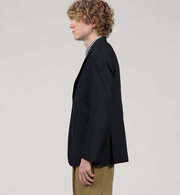 TOMORROWLAND MENS「シルクコットンシアサッカー シングルブレステッド3Bジャケット」|テーラードジャケット|