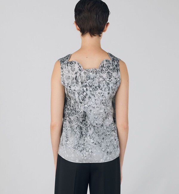 DES PRES「ビンテージカーペットプリント スカラップブラウス」|シャツ・ブラウス|