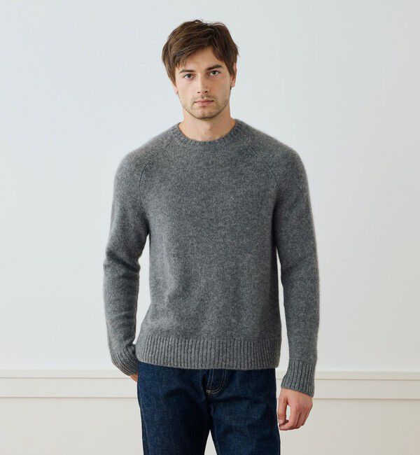 JAMES PERSE「ライトテクスチャードカシミヤ ラグランスリーブプルオーバー MLTC3705」|ニット・セーター|