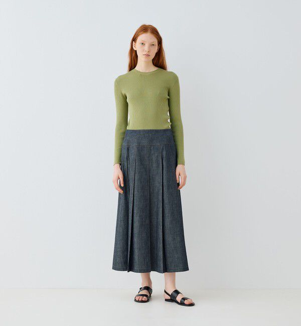 GALERIE VIE「ギザコットンリブ クルーネックプルオーバー」|ニット・セーター|