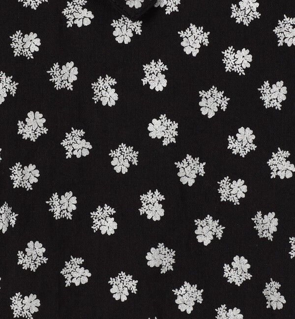 SOULEIADO「コットンボイルプリント ピンタックフリルブラウス」|シャツ・ブラウス|