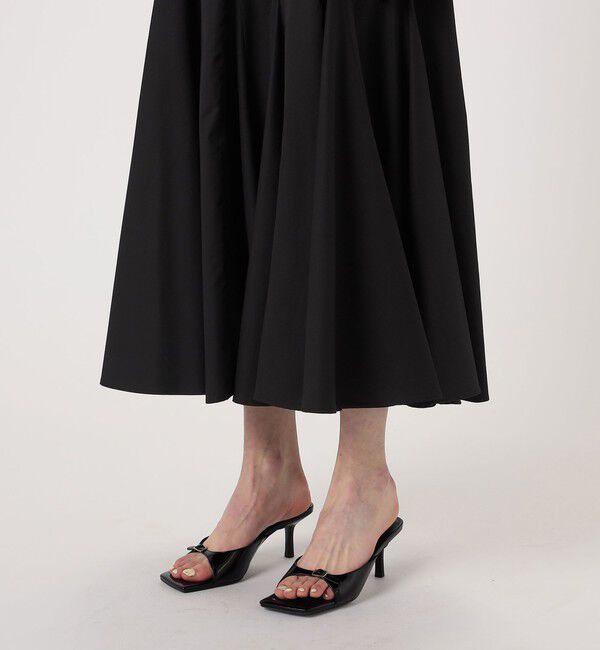 DES PRES「コットンサテン フィッシュテールボリュームスカート」|フレア|