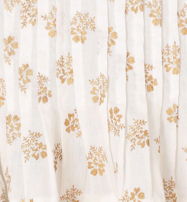 SOULEIADO「コットンボイルプリント ピンタックフリルブラウス」|シャツ・ブラウス|