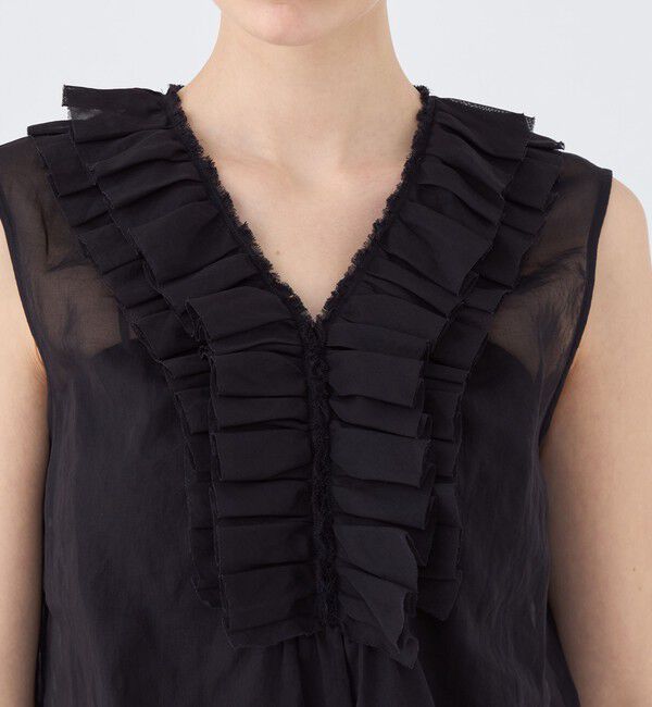 TOMORROWLAND collection「ルコットンオーガンジー スリーブレスブラウス」|シャツ・ブラウス|