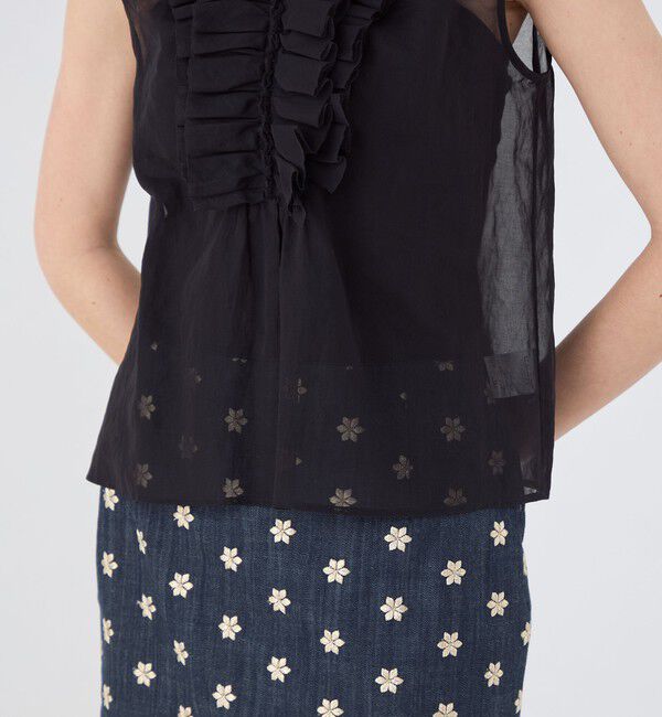 TOMORROWLAND collection「ルコットンオーガンジー スリーブレスブラウス」|シャツ・ブラウス|