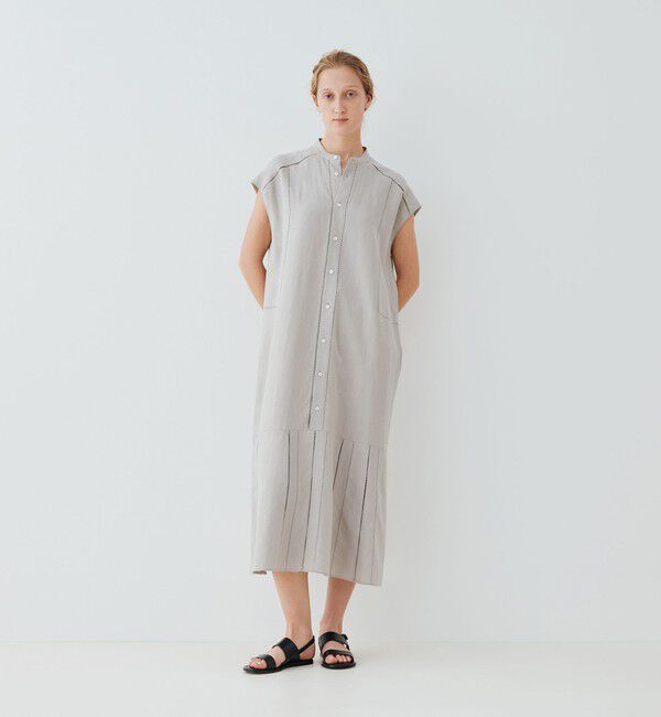 GALERIE VIE「リブコンビフレンチリネン フレンチスリーブワンピース」|ワンピース|