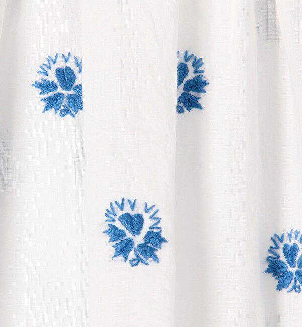 SOULEIADO「コットンボイルエンブロイダリー アシンメトリーヘムブラウス」|シャツ・ブラウス|