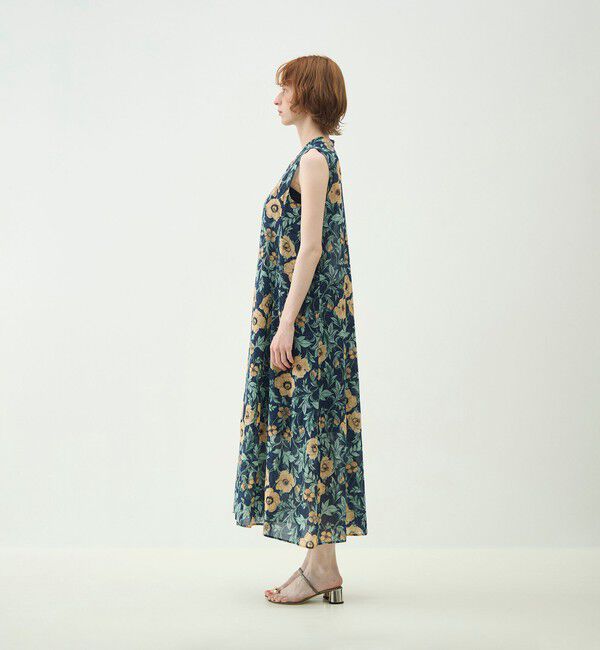 MACPHEE「【WEB先行予約】ウォールペーパープリント ノースリーブワンピース」|ワンピース|