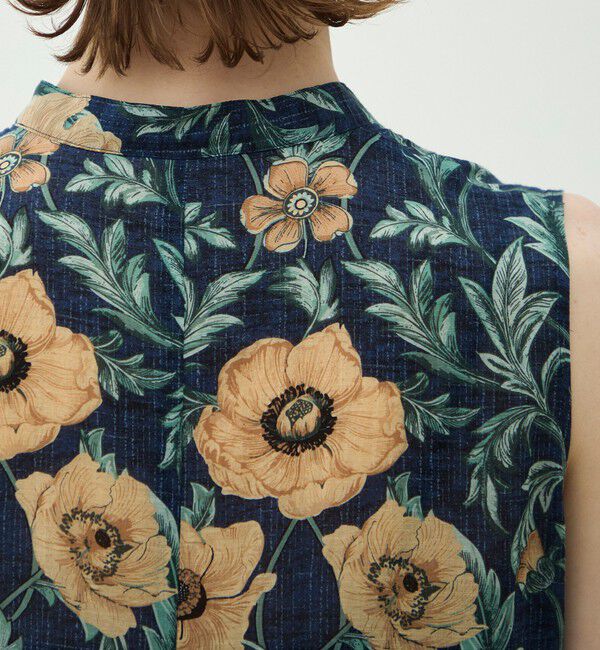 MACPHEE「【WEB先行予約】ウォールペーパープリント ノースリーブワンピース」|ワンピース|