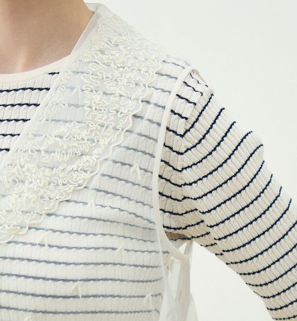 MACPHEE「【WEB先行予約】ビンテージレース ノースリーブブラウス」|シャツ・ブラウス|