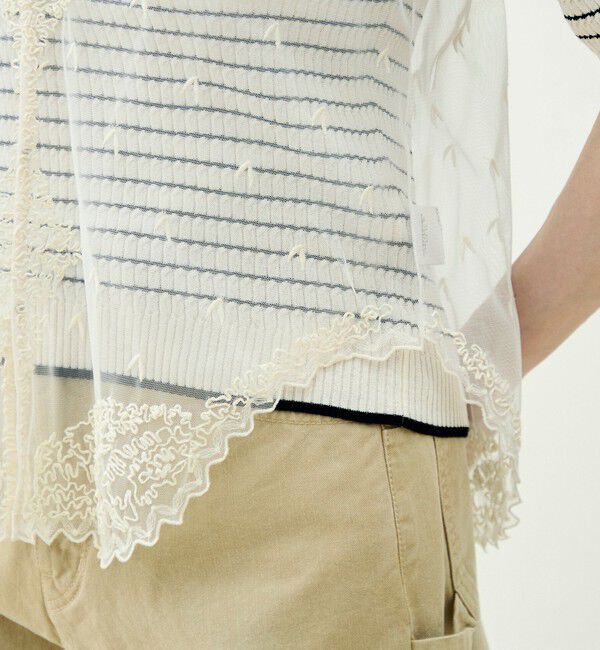 MACPHEE「【WEB先行予約】ビンテージレース ノースリーブブラウス」|シャツ・ブラウス|