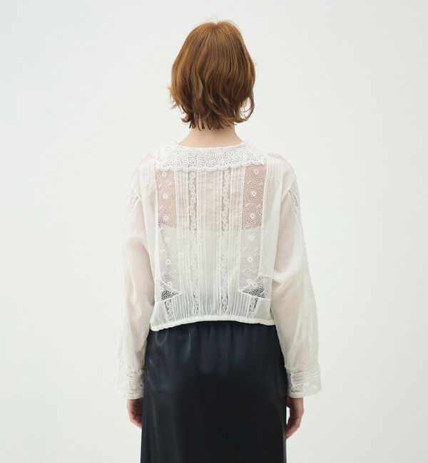 MACPHEE「【WEB先行予約】ビンテージローン セーラーカラーブラウス」|シャツ・ブラウス|