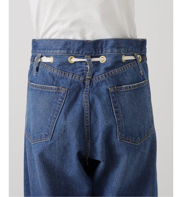  「《追加2》ドロストワイドイージーデニムパンツ」|デニム|