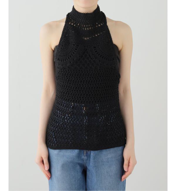  「SEEALL CROCHET RACER TOP SAW63 KN801：ニット」|その他|