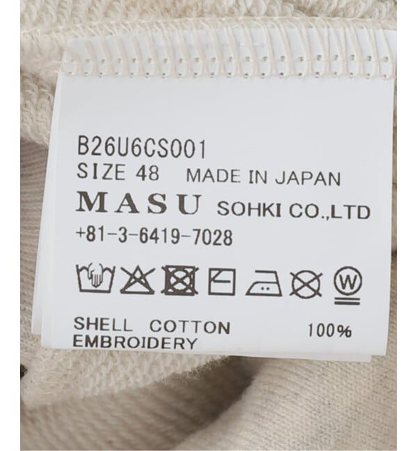  「MASU MB ZIP UP HOODIE：スウェット」|スウェット・ジャージ|