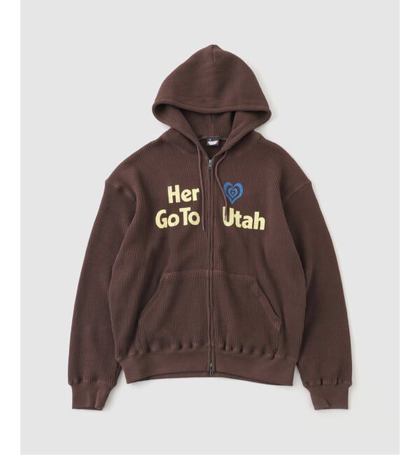 JOINT WORKS「SCREEN STARS別注 ワッフルジップアップフーディー」|パーカー|ブラウン