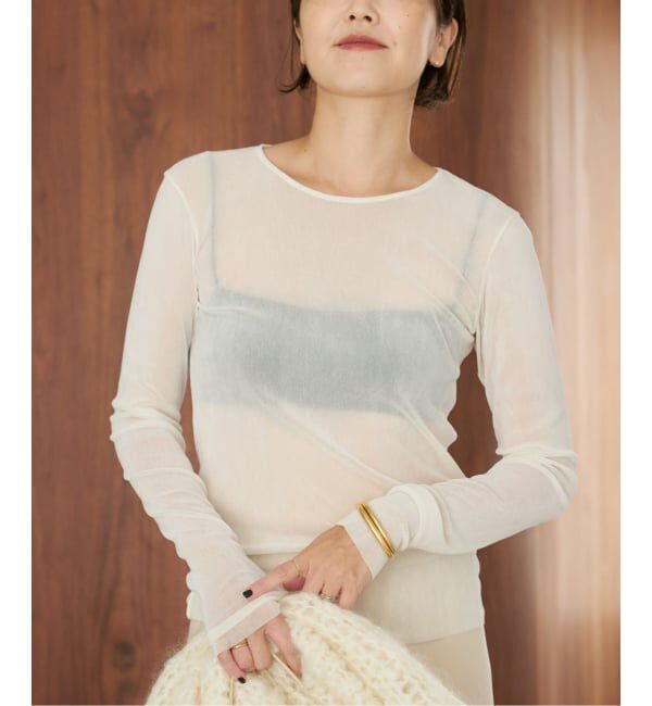 Plage「《追加》Flocky Mesh ロンT」|Tシャツ・カットソー|