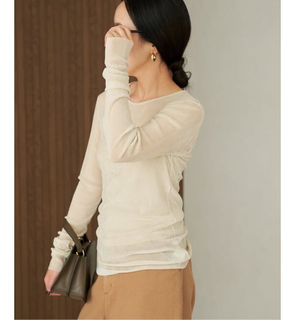 Plage「《追加》Flocky Mesh ロンT」|Tシャツ・カットソー|