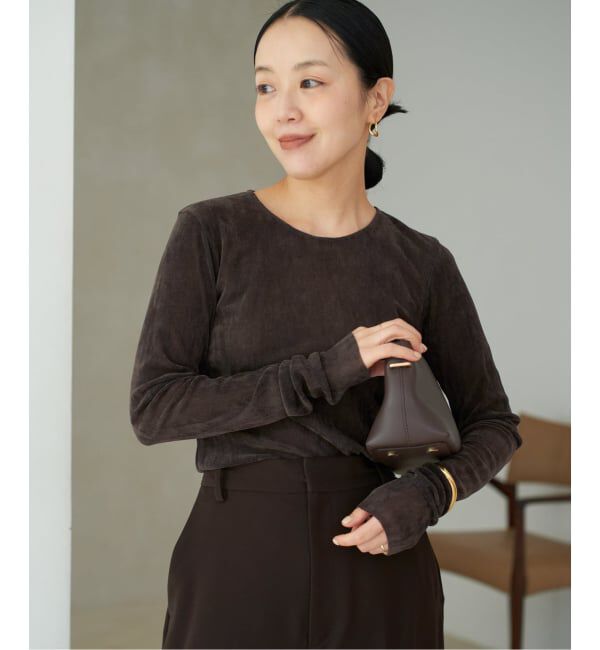 Plage「《追加》Flocky Mesh ロンT」|Tシャツ・カットソー|ブラウン