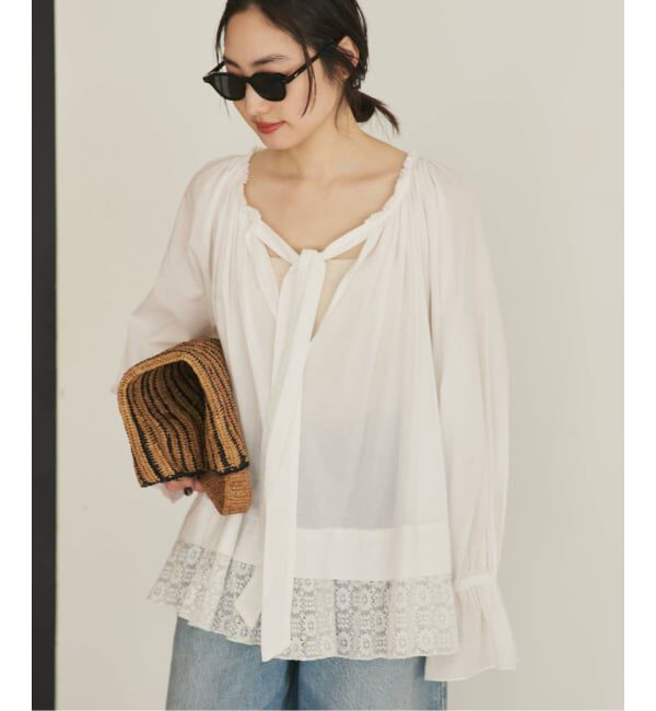 Plage「《予約》COTTON KHADI ブラウス」|シャツ・ブラウス|ホワイト