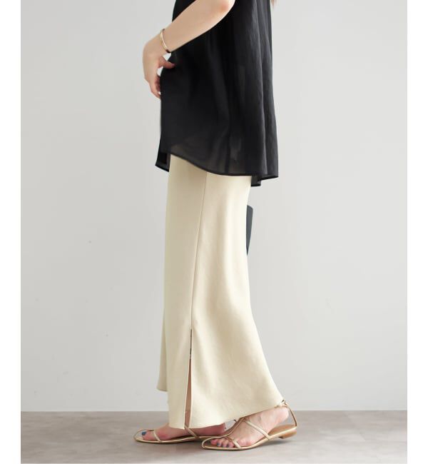 IENA「《追加13》ダブルサテンスカート」|スカート|