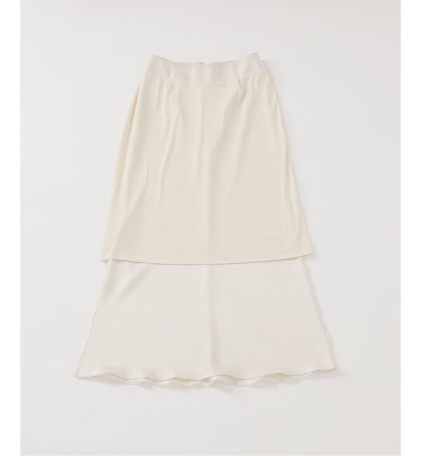 IENA「《追加13》ダブルサテンスカート」|スカート|