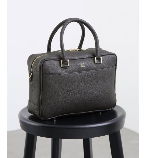 IENA「《追加4》Manuel MILANO/マニュエルミラノ レザーバッグ」|ハンドバッグ|グレーA