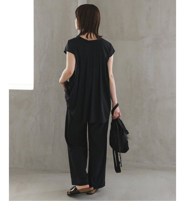 SLOBE IENA「《防しわ性/撥水/接触冷感/2枚セット》ナイロンブラウス&times;パンツセット」|シャツ・ブラウス|