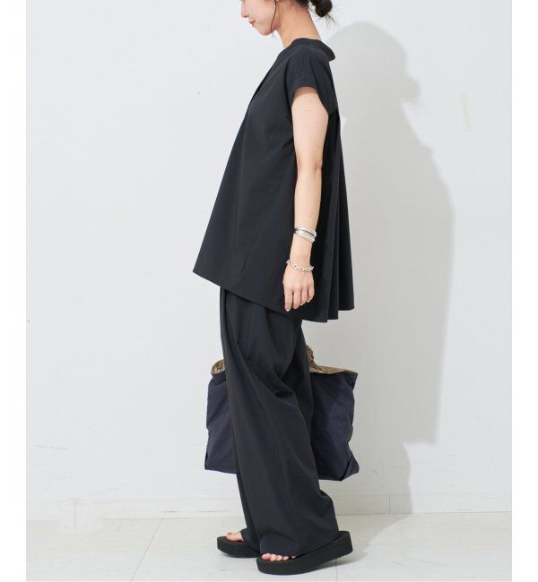 SLOBE IENA「《防しわ性/撥水/接触冷感/2枚セット》ナイロンブラウス&times;パンツセット」|シャツ・ブラウス|