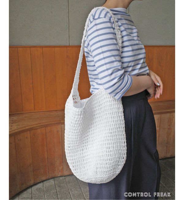 SLOBE IENA「《追加》CONTROL FREAK ペーパークロッシェバッグ 244-410503」|ショルダー・メッセンジャー|