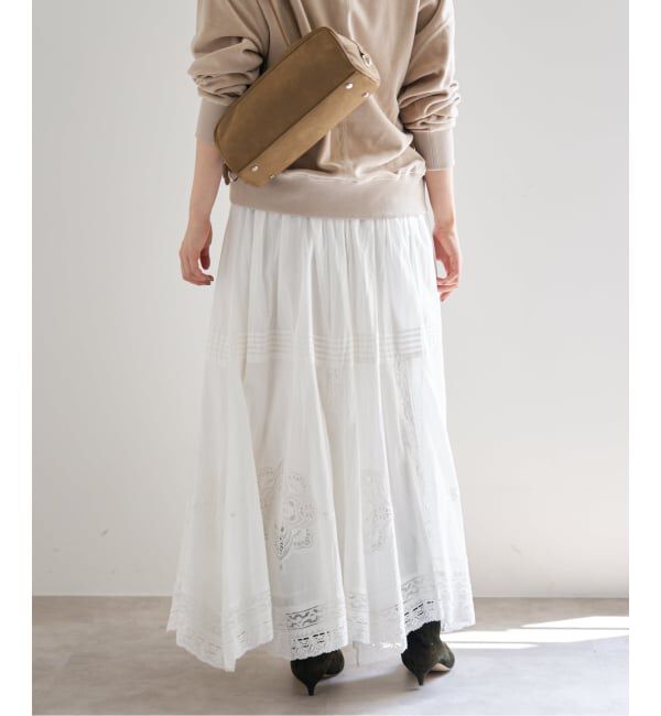 IENA「《WEB限定/追加2》コットンレーススカート」|スカート|