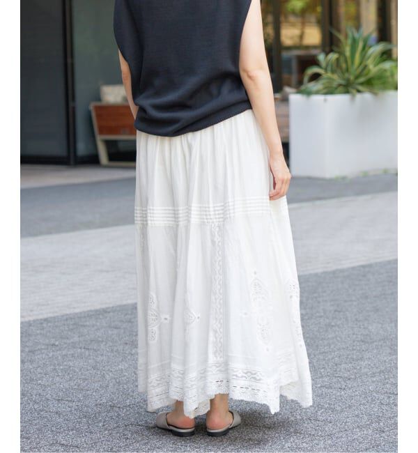 IENA「《WEB限定/追加2》コットンレーススカート」|スカート|