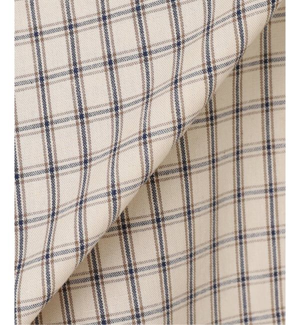 SLOBE IENA「コットンチェックフリルブラウス」|シャツ・ブラウス|