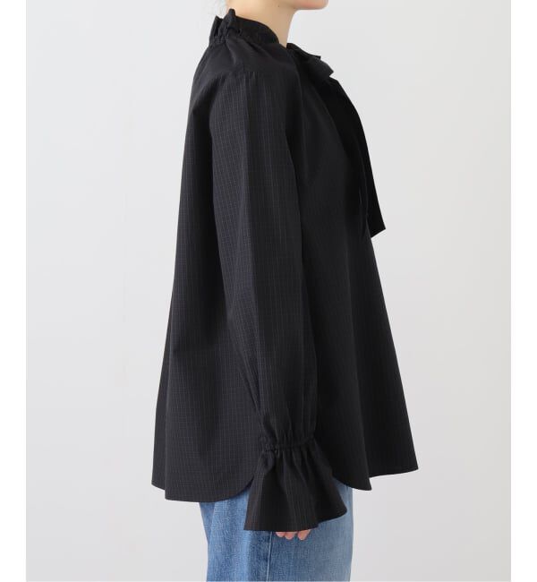 SLOBE IENA「コットンチェックフリルブラウス」|シャツ・ブラウス|