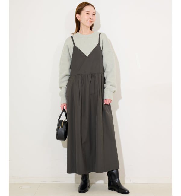 SLOBE IENA「マットタフタキャミワンピース」|ワンピース|