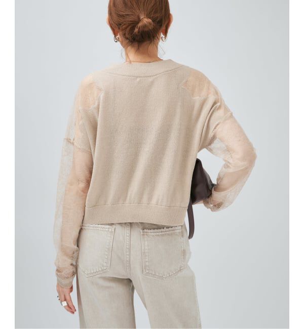 VERMEIL par iena「Cotton Boucle レースカーディガン」|カーディガン|