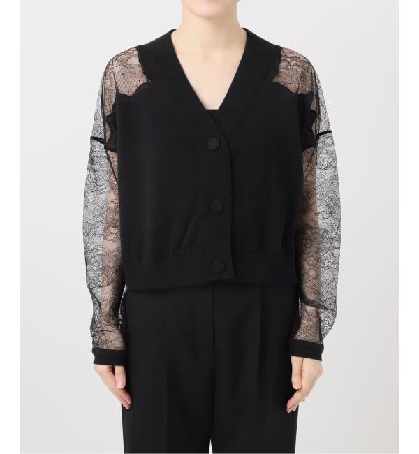 VERMEIL par iena「Cotton Boucle レースカーディガン」|カーディガン|