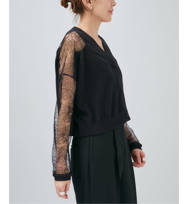 VERMEIL par iena「Cotton Boucle レースカーディガン」|カーディガン|