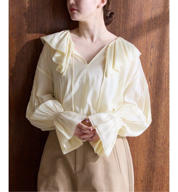 IENA「フリルピンタックブラウス」|シャツ・ブラウス|