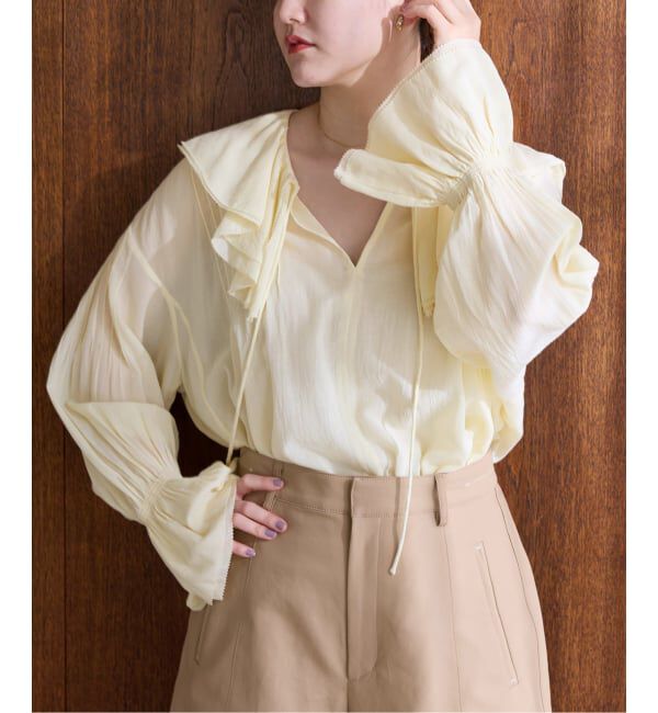 IENA「フリルピンタックブラウス」|シャツ・ブラウス|