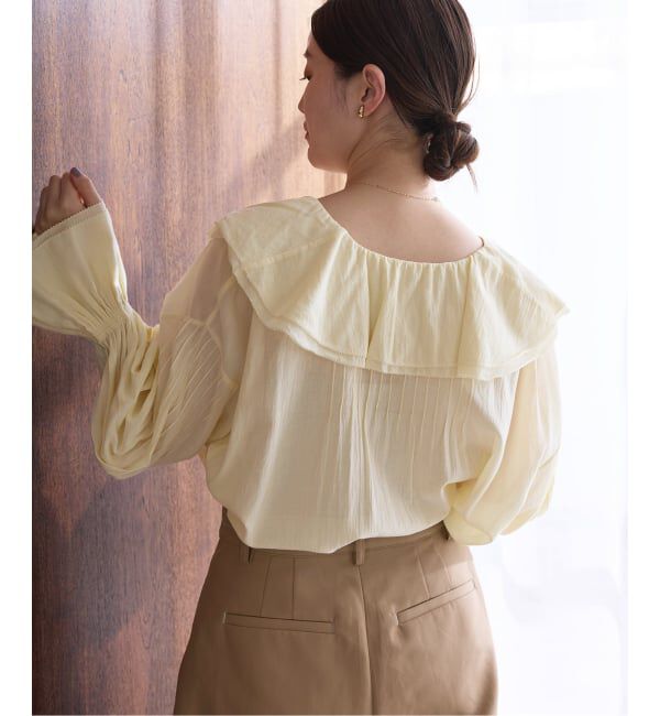 IENA「フリルピンタックブラウス」|シャツ・ブラウス|