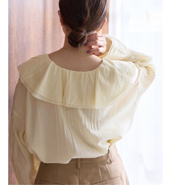 IENA「フリルピンタックブラウス」|シャツ・ブラウス|