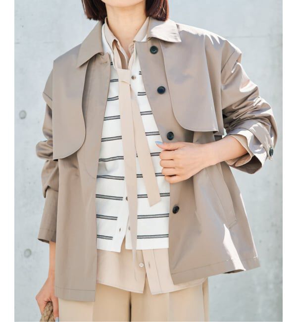 IENA「シングルトレンチショートコート」|トレンチコート|