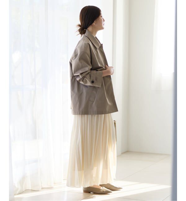 IENA「シングルトレンチショートコート」|トレンチコート|